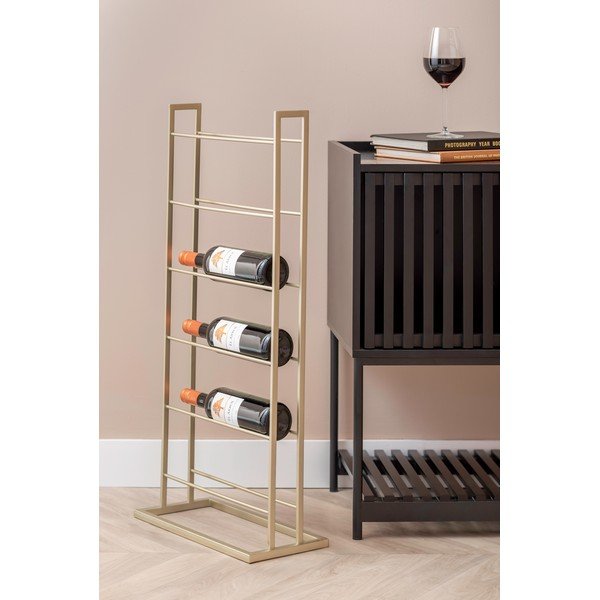 Portabottiglie dorato in metallo numero di bottiglie 5 38x84,5x20 cm Single Floor – PT LIVING-image-1