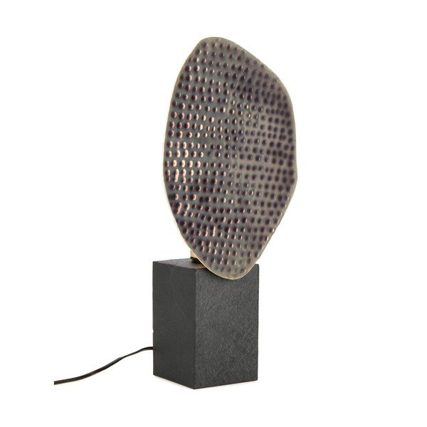 Lampada da tavolo color antracite in metallo con paralume in metallo (altezza totale 46 cm) Neev – Bizzotto