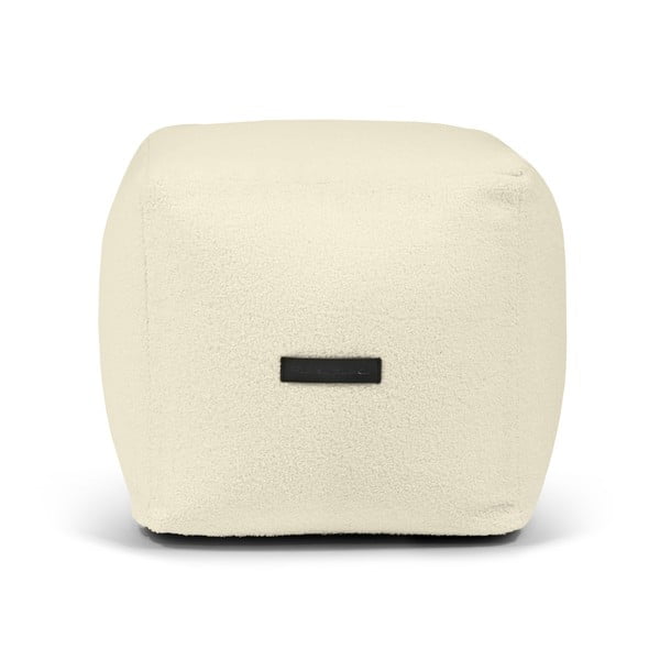 Puof a sacco color crema con rivestimento in bouclé Up! MooG – SLOWDOWN-image-2