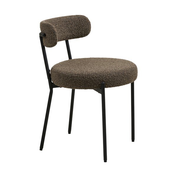 Sedia da pranzo marrone in imbottito Badalona – House Nordic-image-2