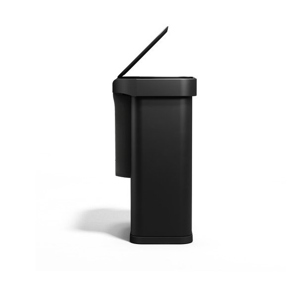 Cestino per la spazzatura nero in acciaio con sensori contactless 58 l Sensor – simplehuman-image-4