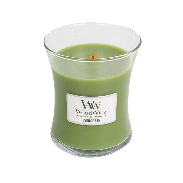 Candela profumata Profumo di aghi di pino, 55 ore di combustione Evergreen - WoodWick