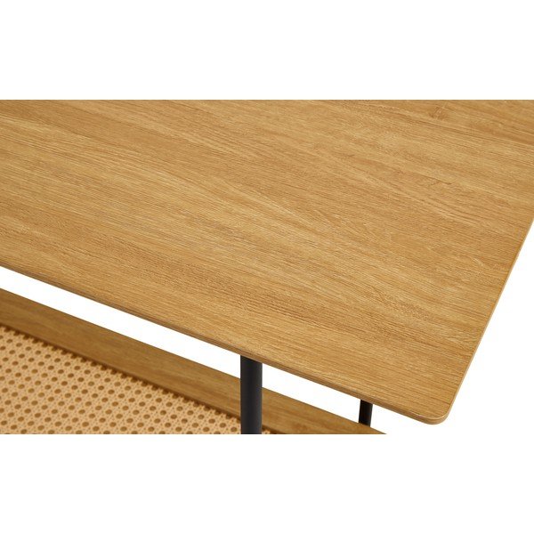 Tavolo consolle di colore naturale con effetto rovere 37x100 cm Pensacola – Unique Furniture-image-3