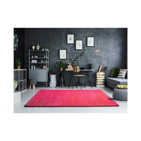 Tappeto Khitan Liso Fucsia, 160 x 230 cm - Universal