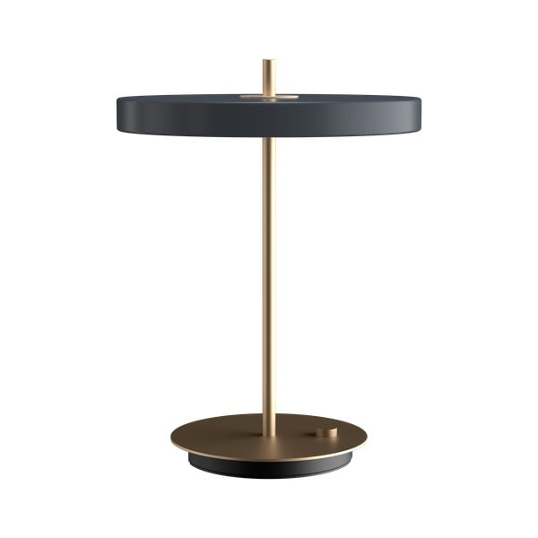 Lampada da tavolo dimmerabile a LED antracite con paralume in metallo (altezza 41,5 cm) Asteria Table - UMAGE