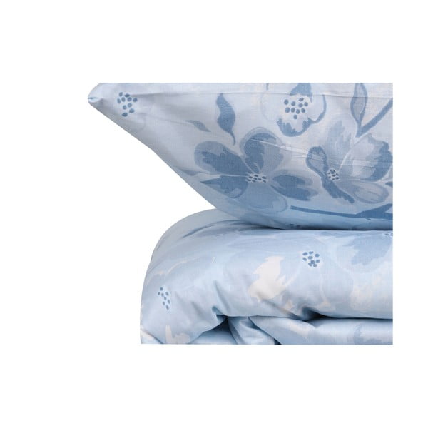 Set copripiumino e federa azzurro in cotone renforcé per letto singolo 140x200 cm Elena – Mijolnir-image-4