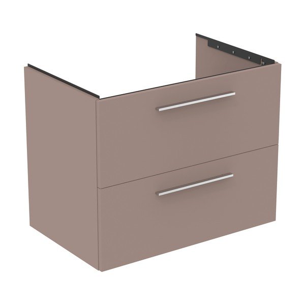 Mobile per lavabo grigio e beige a sospensione 80x63 cm i.Life B - Ideal Standard-image-3