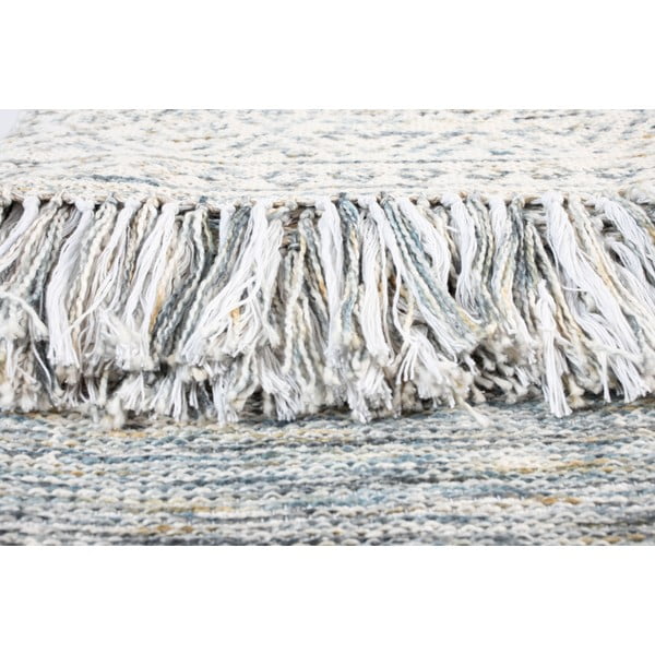 Plaid di cotone blu, 130 x 170 cm Liv - White Label-image-3