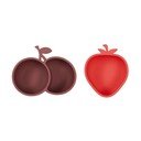 Ciotole per bambini in set rosse/marroni in silicone 2 pz Yummy – OYOY Mini