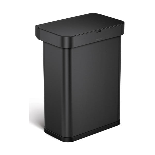 Cestino in acciaio touchless nero opaco 58 l - simplehuman