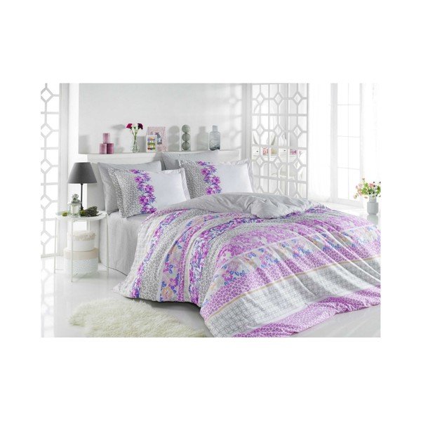 Lenzuolo matrimoniale con lenzuola in popeline di cotone Fiano, 200 x 220 cm - Mijolnir