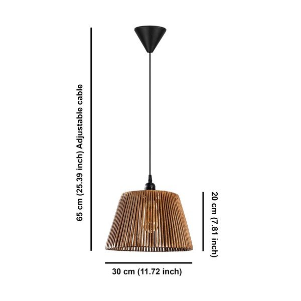 Lampadario nero/beige ø 30 cm Cone – Opviq lights-image-4