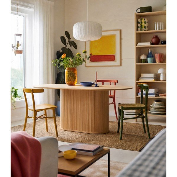 Tavolo da pranzo con piano in rovere 95x180 cm Nola - Unique Furniture-image-1