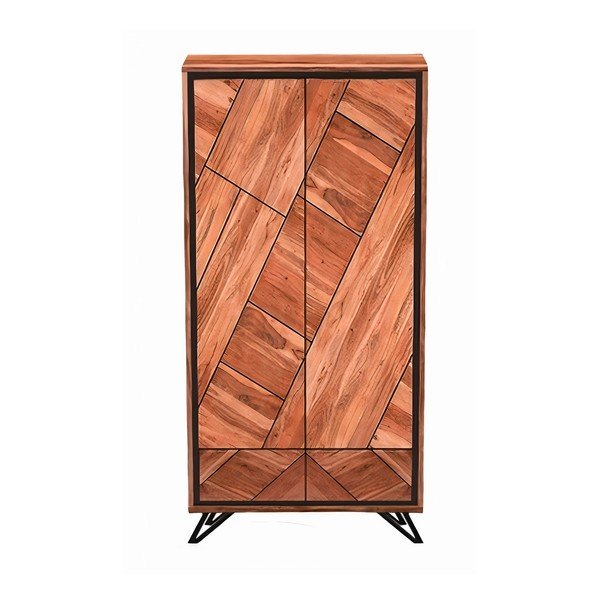 Armadio di colore naturale in acacia massiccia 90x181x40 cm Ambala – Interia Home & Living