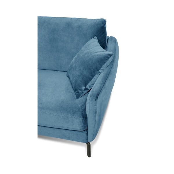 Divano angolare in velluto blu (angolo sinistro) Magic - Scandic-image-4