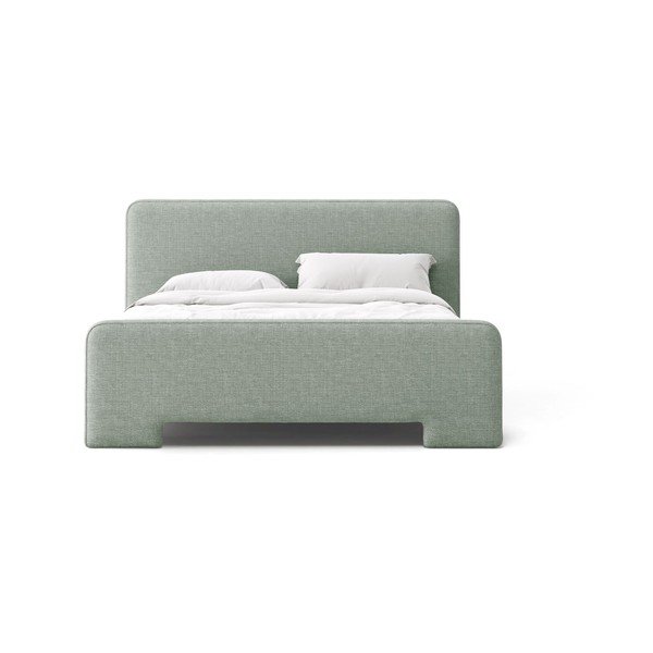 Letto matrimoniale imbottito color menta con rete inclusa 140x200 cm Eda – Micadoni -image-2