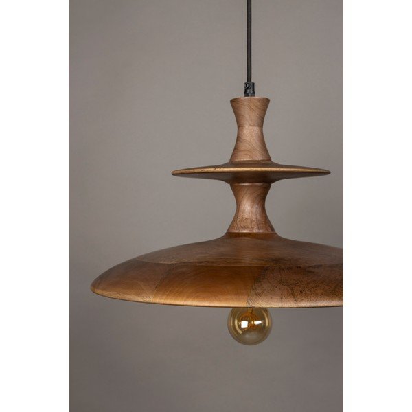 Lampadario colore naturale scuro in mango massiccio ø 43 cm Cath – Dutchbone-image-2