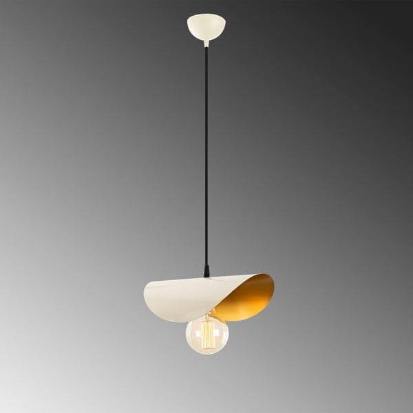 Lampadario bianco/dorato Sivani – Opviq lights-image-3