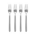 Set di forchettine da dolci color argento opaco in acciaio inox 4 pz per 4 persone Stella – Blomus