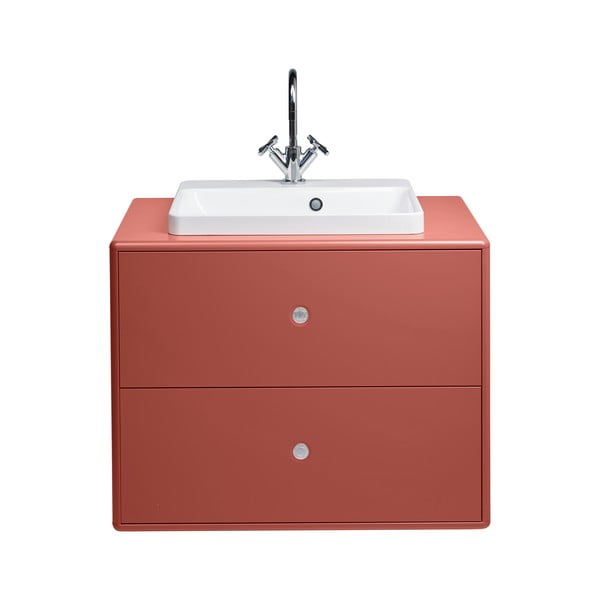 Mobile rosso con lavabo senza miscelatore 80x62 cm Color Bath - Tom Tailor