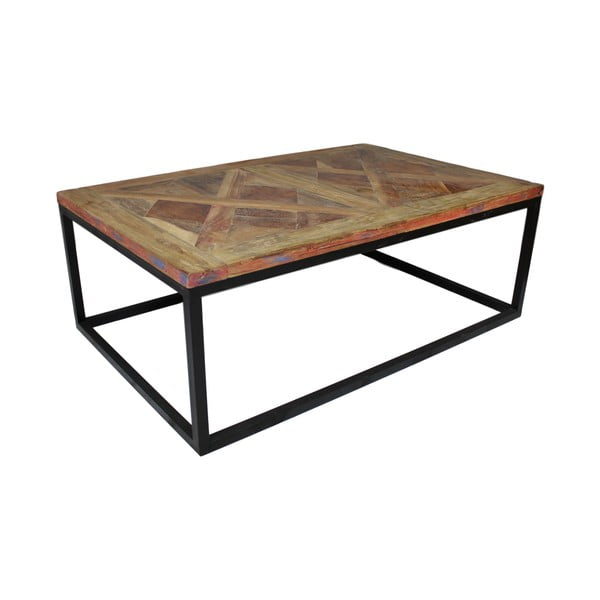 Tavolino con piano in teak non trattato Mozaik, 70 x 110 cm - HSM collection