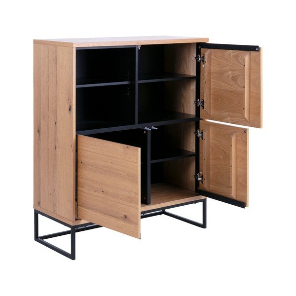 Cassettiera alta nera 102,2x124,7 cm Dalarna - Interstil-image-4