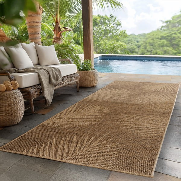Passatoia da interno ed esterno marrone 80x250 cm Timber 1403 – Ayyildiz Carpets-image-1