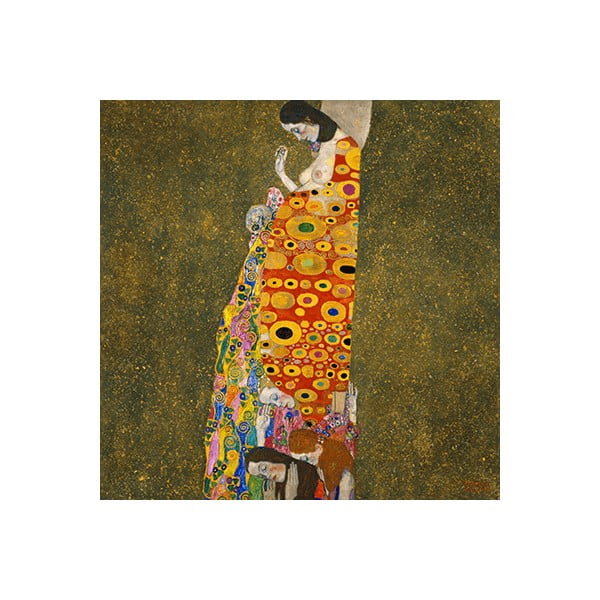Riproduzione di un dipinto II, 40 x 40 cm Gustav Klimt - Hope - Fedkolor