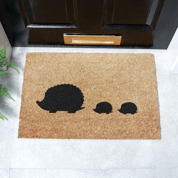 Zerbino in fibra di cocco 40x60 cm Hedgehog Family - Artsy Doormats-image-2