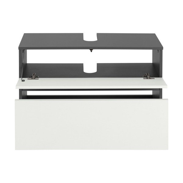 Mobile bianco-antracite per lavabo 80x55 cm Wisla - Støraa-image-1