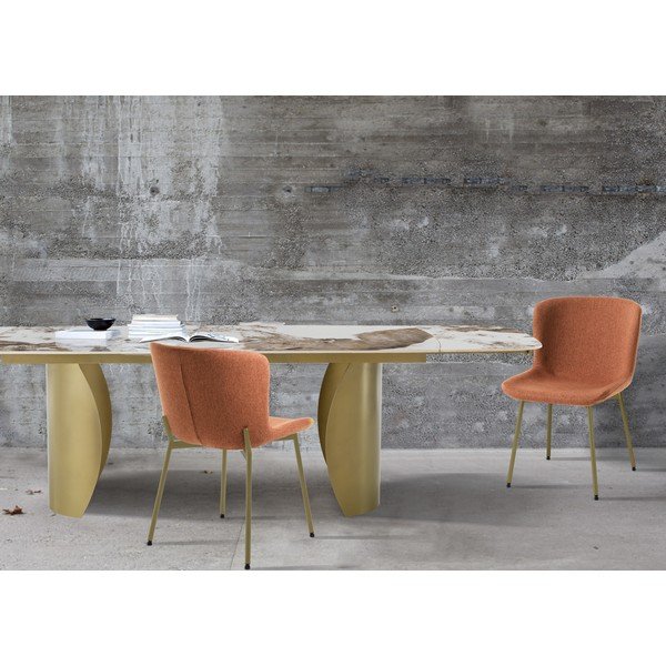 Sedie da pranzo in set arancioni 2 pz Snug – Tomasucci-image-1