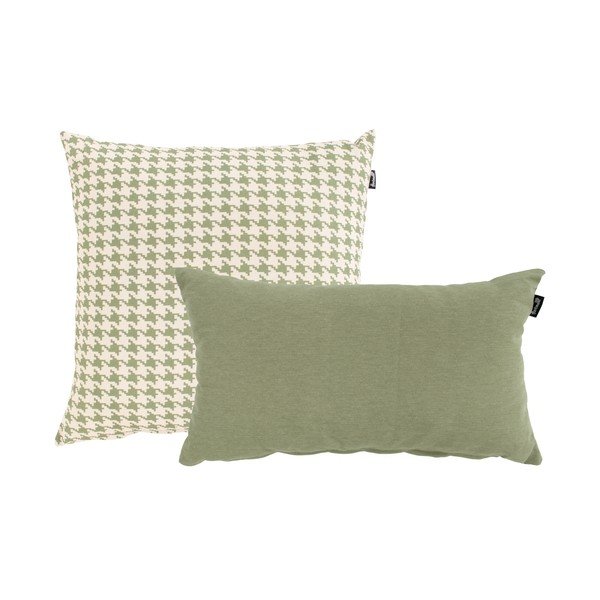Cuscino da esterno verde e bianco , 50 x 50 cm Poule - Hartman-image-2
