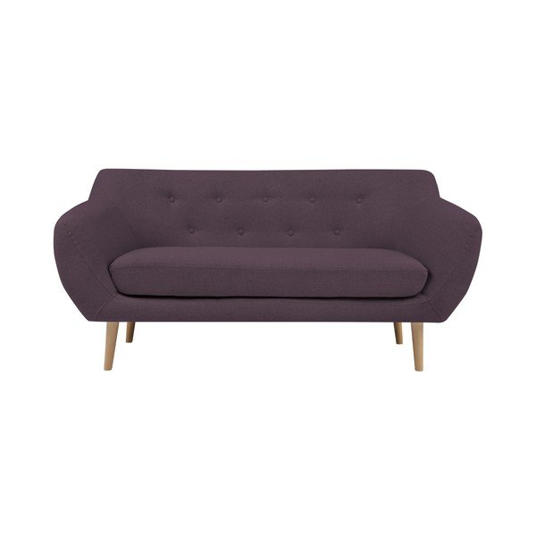 Divano a due posti viola con gambe chiare Sicile - Mazzini Sofas