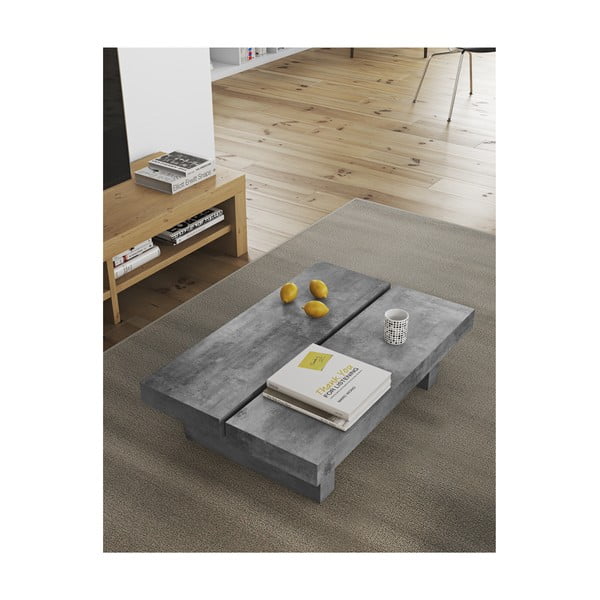 Konferenční stolek v betonovém dekoru TemaHome Tokyo, 94 x 25 cm-image-2
