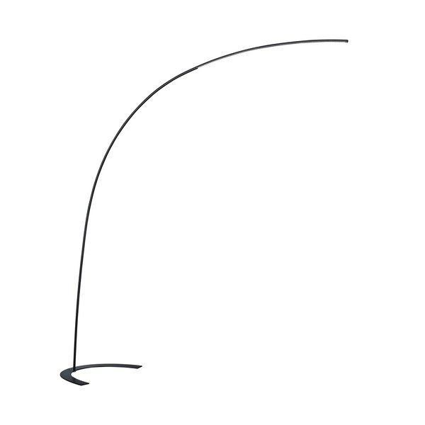 Lampada da terra LED marrone scuro con intensità regolabile (altezza totale 210 cm) Shanghai – Trio