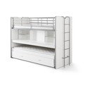 Letto da bambini a castello/estraibile bianco con contenitore/con scrivania con rete inclusa 90x200 cm Bonny – Vipack