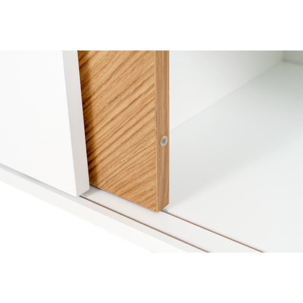 Cassettiera in rovere marrone e bianco Cubis - Woodman-image-4