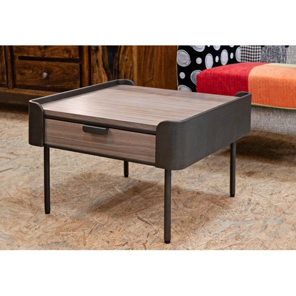 Tavolino da caffè marrone in legno di abete 60x60 cm Toronto - Mauro Ferretti-image-1