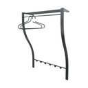 Attaccapanni da parete nero in metallo con scaffale 75 cm Carve – Spinder Design