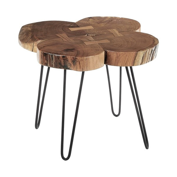 Tavolino con piano in acacia 50x50 cm Nandri - Premier Housewares-image-2