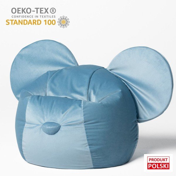 Pouf a sacco per bambini blu Ears – The Brooklyn Kids-image-4