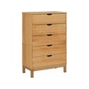Cassettiera di colore naturale in pino massiccio 76x113x39 cm Post – Støraa