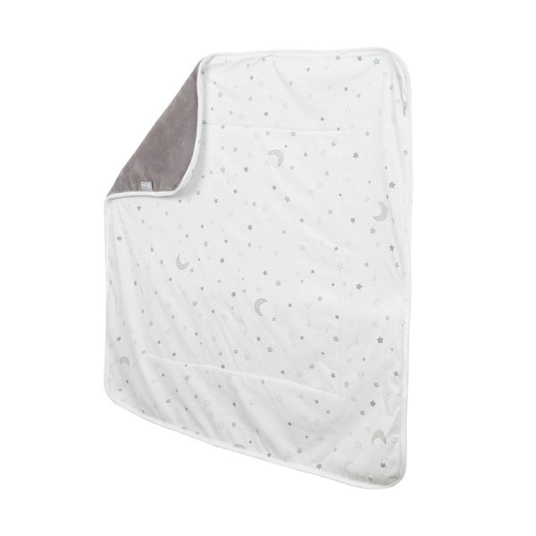 Coperta per neonati in cotone bianco e grigio 80x80 cm Strenenzauber - Roba-image-3