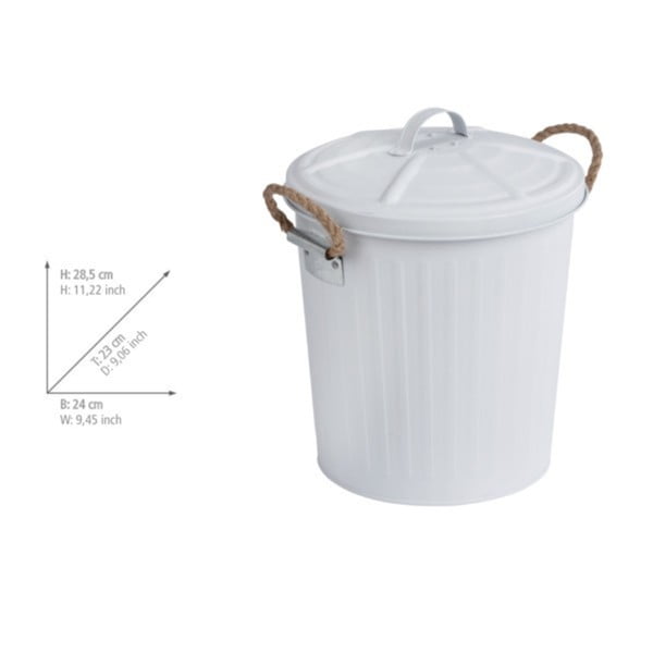 Cestino in acciaio inox bianco Gara - Wenko-image-1