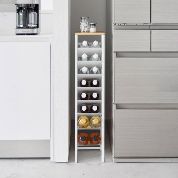 Portabottiglie bianco in metallo numero di bottiglie 16 20x88,5x19 cm Tower – YAMAZAKI-image-2