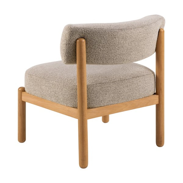 Poltrona beige in tessuto bouclé Burley - Actona-image-2