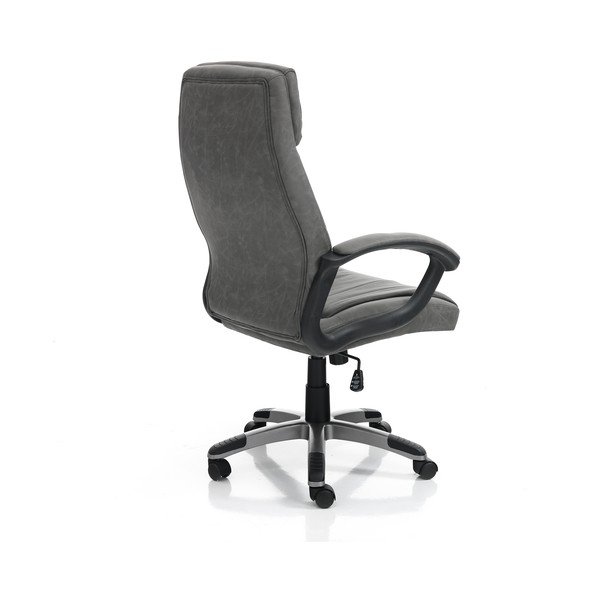 Sedia da ufficio grigio scuro in similpelle Rye – Tomasucci-image-4