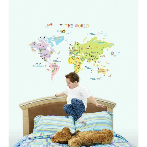 Mappa per bambini 135x65 cm World Map – Ambiance-image-1