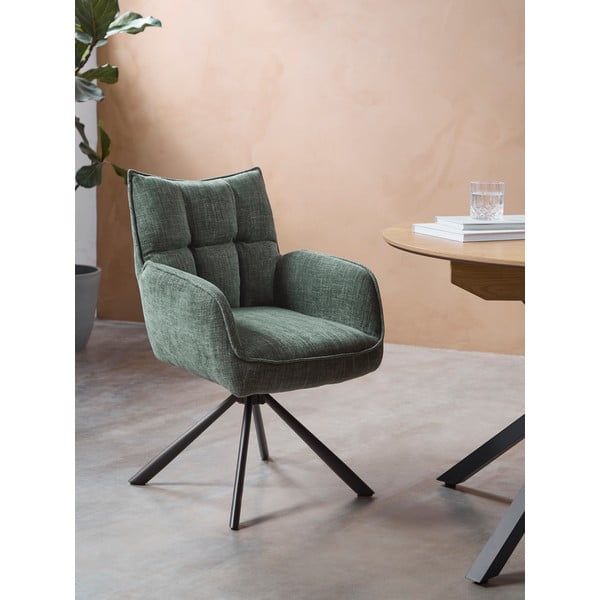 Set di sedie da pranzo verde in imbottito 2 pz Marilla – Unique Furniture-image-1