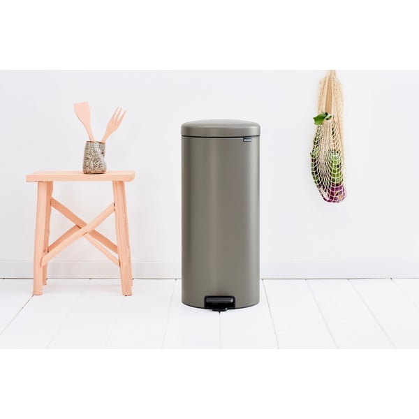 Bidone grigio in acciaio 30 l NewIcon - Brabantia-image-1